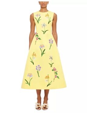 LEO LIN Cleo Midi Dress Size 10 MSRP $995